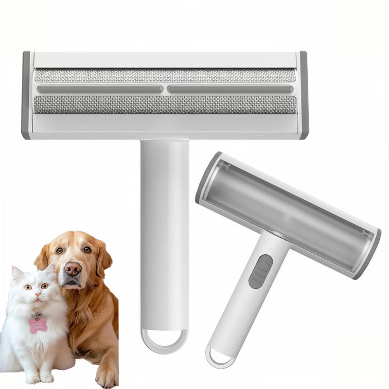 Rorodog Pet Hair Remover & Lint Roller- Remove Cat/Dog Hair from Car Interiors, Furniture, Couch, Carpet and Bedding - Reusable & Washable Animal Fur Removal Tool for Pet Owners (Gray & White) - Image 1